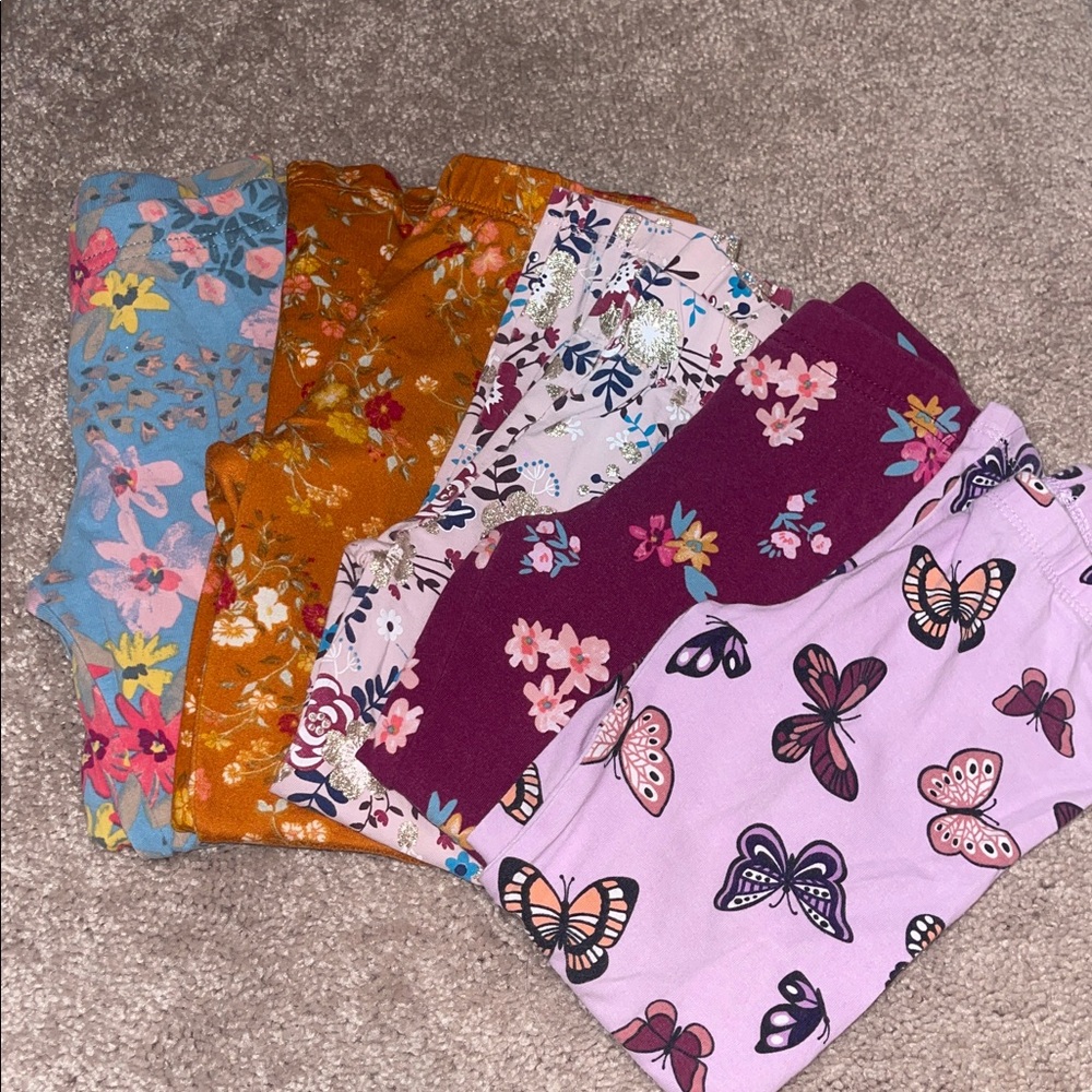 Bundle of 5 Floral Leggings